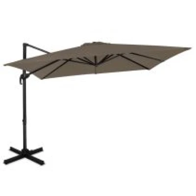 Cantilever parasol Pisogne 300x300cm – Premium parasol | Taupe