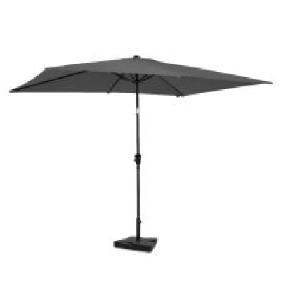Parasol Rapallo 200x300cm – Premium parasol - Grey | Incl. concrete base 20 kg