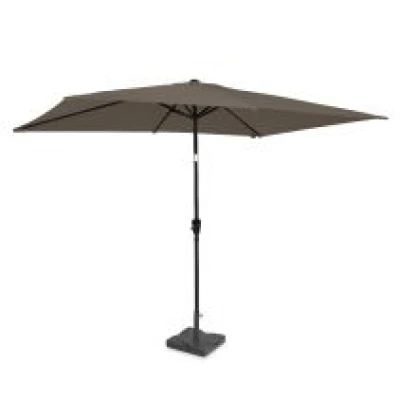 Parasol Rapallo 200x300cm – Premium parasol - Taupe | Incl. concrete base 20 kg