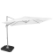 Parasoll Pisogne 300x300cm – Premium parasoll - Vit |Inkl. 4st Parasollplattor 