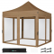 Easy-Up Partytält - 3x3 m | Set inkl. Myggnätsväggar - Beige