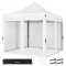Easy-Up Partytält - 3x3 m | Set inkl. Myggnätsväggar - Vit