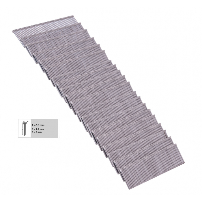 Nålar 15mm till elektrisk häftpistol - 1000st | Till ET502AC & SG503DC main product photo