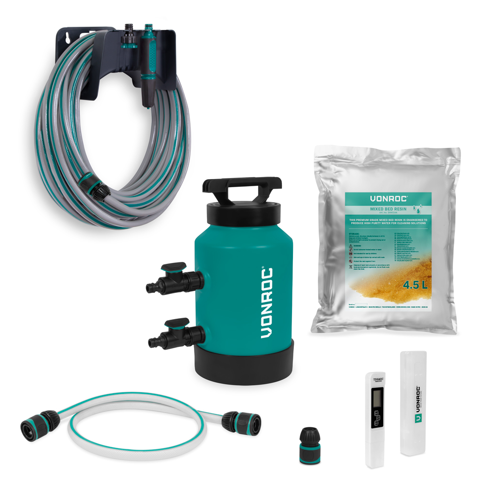 DI-vattenfilter och trädgårdsslang 20 m | Komplett set