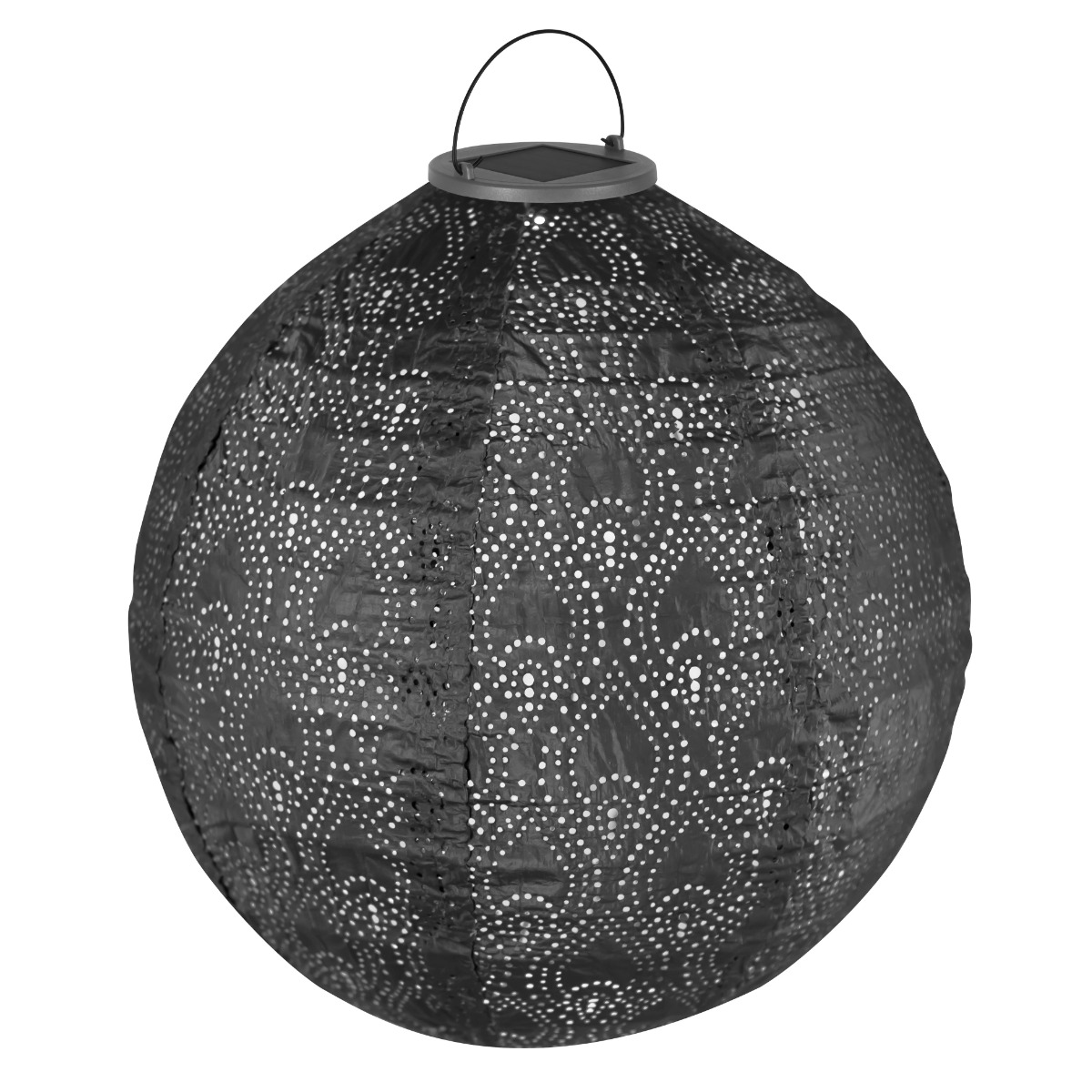 Luna solcellslampa Eclipse med LED – 310x310mm – Jordgrå | Handgjord/vädertålig