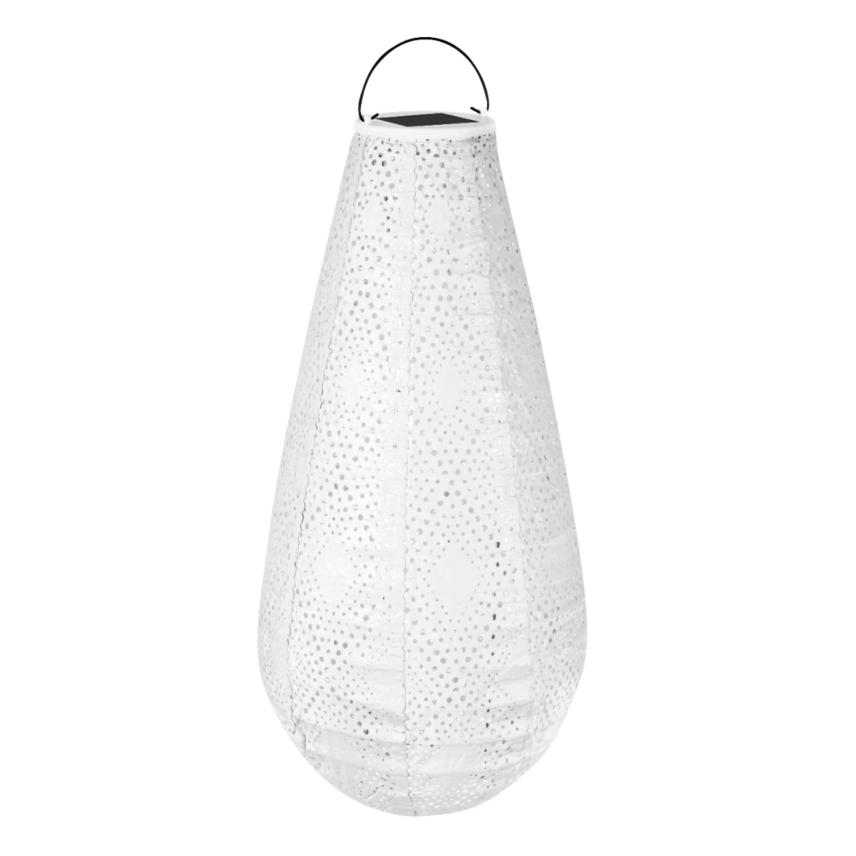 Luna solcellslampa Drop med LED – 400x200mm – Ice | Handgjord/vädertålig