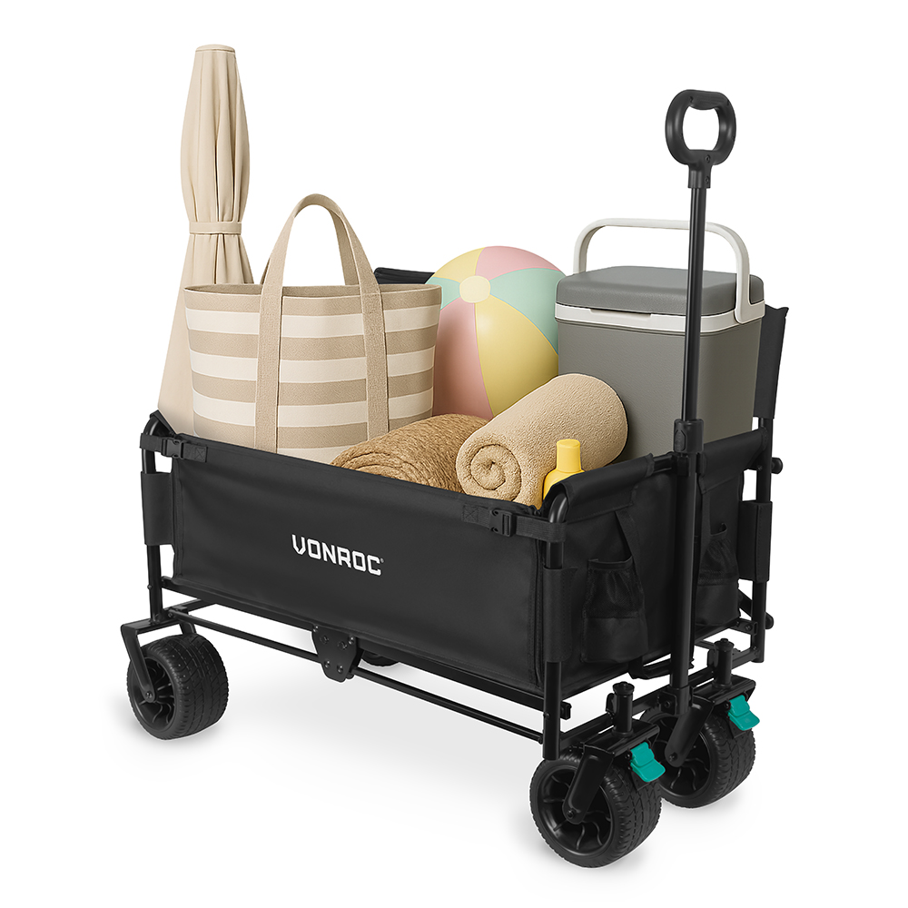 Skrinda med sits – Hopfällbar – 120 kg – 115 L | Svart