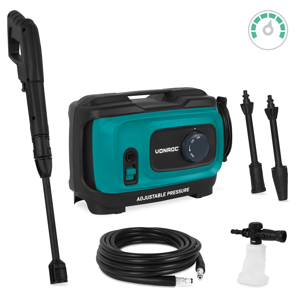 Högtryckstvätt V18C – 1800W – 140 bar – tryckregulator | Inkl. tillbehör